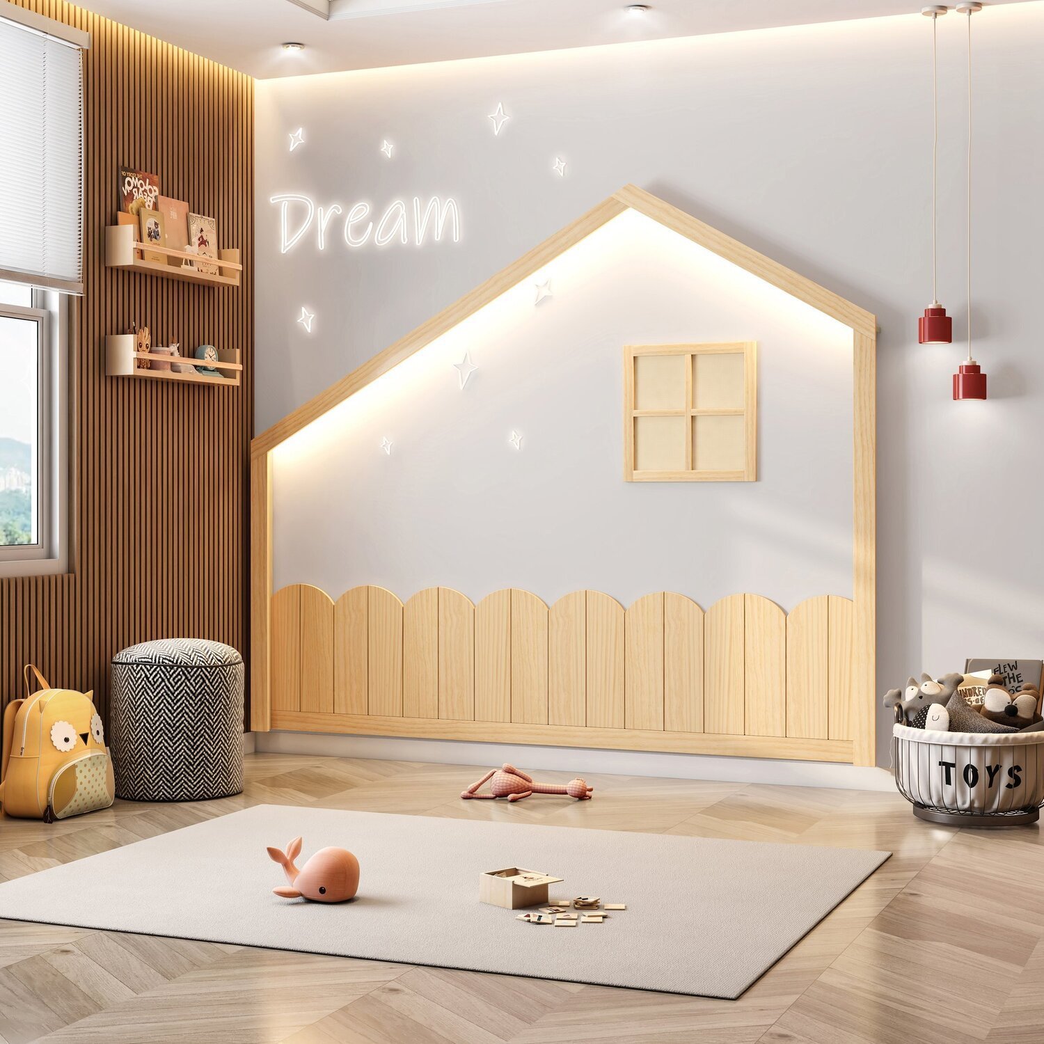 Moldura Infantil Casinha Dream Decor com Led Casatema - 1