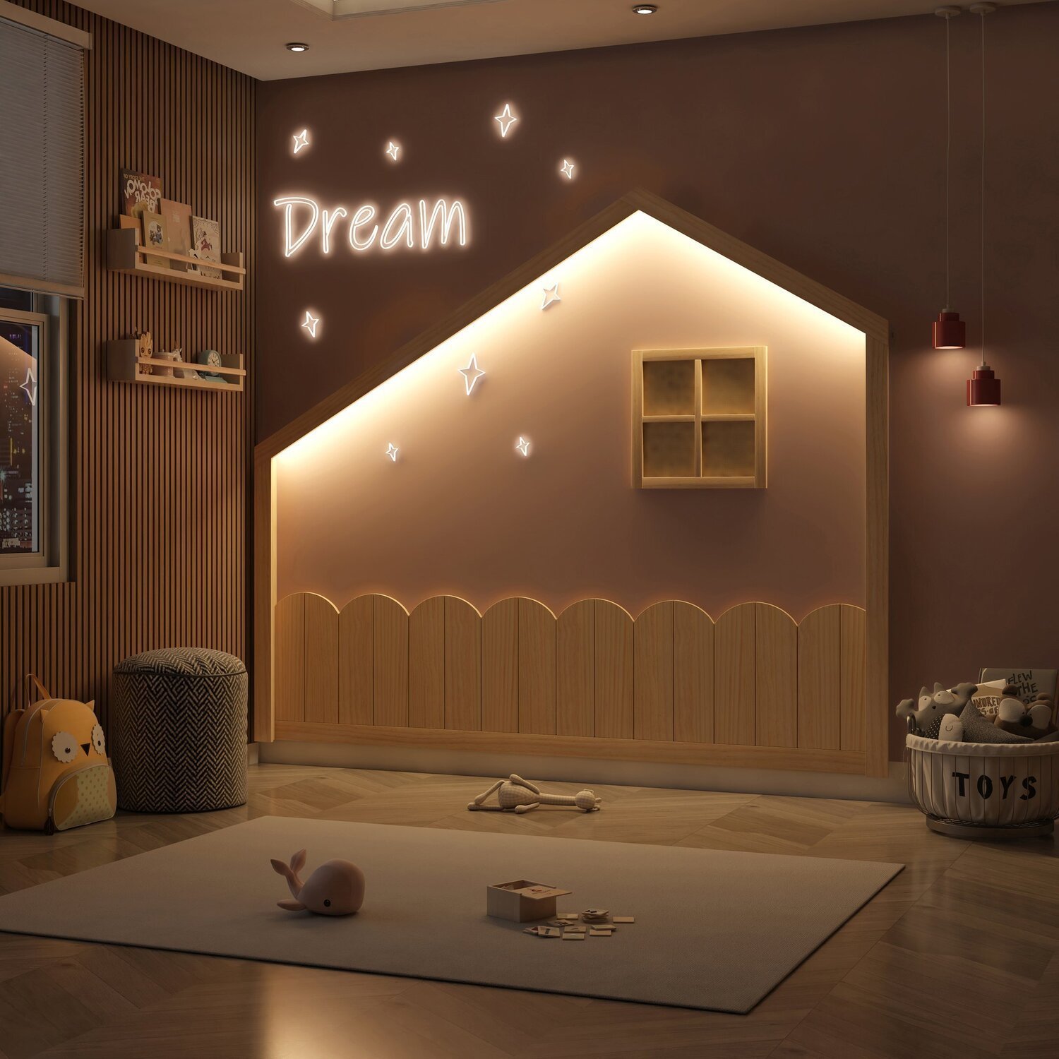 Moldura Infantil Casinha Dream Decor com Led Casatema - 2