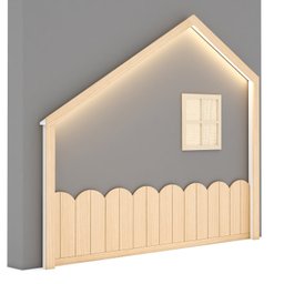 Moldura Infantil Casinha Dream Decor com Led Casatema - 7