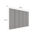 Ver imagem 4 de Cabeceira Modulada Painel para Cama Box Solteiro 100cm 5 Módulos Liora Cinza