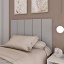 Ver imagem 1 de Cabeceira Modulada Painel para Cama Box Solteiro 100cm 5 Módulos Liora Cinza