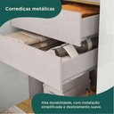 Ver imagem 4 de Guarda-Roupa Casal 6 Portas 2 Gavetas Gliese Espresso Móveis Marrom/Marrocos/Off White