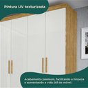 Ver imagem 3 de Guarda-Roupa Casal 6 Portas 2 Gavetas Gliese Espresso Móveis Marrom/Marrocos/Off White