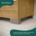 Ver mais imagens de Guarda-Roupa Casal 6 Portas 2 Gavetas Gliese Espresso Móveis Marrom/Marrocos/Off White