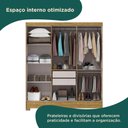 Ver imagem 6 de Guarda-Roupa Casal 6 Portas 2 Gavetas Gliese Espresso Móveis Marrom/Marrocos/Off White