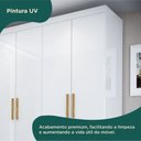 Ver imagem 3 de Guarda-Roupa Casal 6 Portas 2 Gavetas Gliese Espresso Móveis Branco
