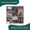 Ver imagem 6 de Guarda-Roupa Casal 6 Portas 2 Gavetas Gliese Espresso Móveis Branco