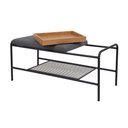 Ver imagem 2 de Banco 1m Palazzo Recamier Decorativo com Bandeja Mesa Lateral Quarto Sala