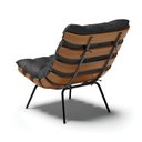 Ver imagem 4 de Kit 02 Poltronas Costela Corino Preto Base Metálica Preto