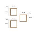 Ver imagem 4 de Nicho Decorativo Office Kit com 3 Unidades Grande 30x30x15 Genova Marrom