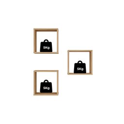 Nicho Decorativo Gênova Kit com 3 Unidades Grande 30x30x15 - 5