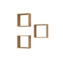 Ver imagem 3 de Nicho Decorativo Office Kit com 3 Unidades Grande 30x30x15 Genova Marrom