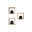 Ver imagem 5 de Nicho Decorativo Office Kit com 3 Unidades Grande 30x30x15 Genova Marrom