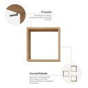 Ver imagem 6 de Nicho Decorativo Office Kit com 3 Unidades Grande 30x30x15 Genova Marrom