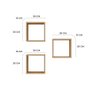 Nicho Decorativo Gênova Kit com 3 Unidades Grande 30x30x15 - 4