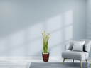 Ver imagem 2 de Planta Árvore Artificial Grass Com Flor 90 cm Kit + Vaso E. Marrom 30 cm