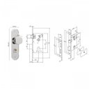 Ver imagem 3 de Kit 2 Fechaduras Sala e Banheiro 40mm Stilo Bola Alavanca Mgm