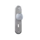 Ver imagem 5 de Kit 2 Fechaduras Sala e Banheiro 40mm Stilo Bola Alavanca MGM Cinza/Cromada