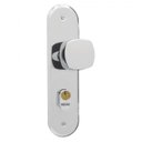 Ver imagem 1 de Kit 2 Fechaduras Sala e Banheiro 40mm Stilo Bola Alavanca MGM Cinza/Cromada