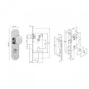 Ver imagem 3 de Kit 2 Fechaduras Sala e Banheiro 40mm Stilo Bola Alavanca MGM Cinza/Cromada