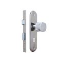 Ver imagem 6 de Kit 2 Fechaduras Sala e Banheiro 40mm Stilo Bola Alavanca MGM Cinza/Cromada