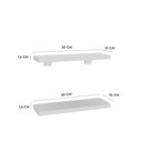 Ver imagem 4 de Kit 2 Prateleiras 30cm com Suporte Organização Livros Decoração Elan Branco