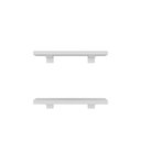 Ver imagem 2 de Kit de Prateleiras Elan 300x100x15 com Suporte Organização Decoração