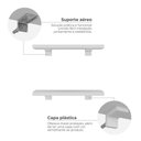 Ver mais imagens de Kit 2 Prateleiras 30cm com Suporte Organização Livros Decoração Elan Branco