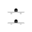 Ver imagem 6 de Kit de Prateleiras Elan 300x100x15 com Suporte Organização Decoração