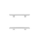 Ver imagem 2 de Kit 2 Prateleiras 30cm com Suporte Organização Livros Decoração Elan Branco