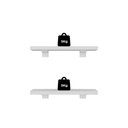 Ver imagem 6 de Kit 2 Prateleiras 30cm com Suporte Organização Livros Decoração Elan Branco