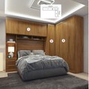 Ver imagem 4 de Guarda-roupa Modulado Casal 3 Peças 5 Portas 5 Gavetas com Maleiro Smart Plus
