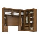 Ver imagem 2 de Guarda-roupa Modulado Casal 3 Peças 5 Portas 5 Gavetas com Maleiro Smart Plus