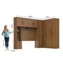 Ver imagem 3 de Guarda-roupa Modulado Casal 3 Peças 5 Portas 5 Gavetas com Maleiro Smart Plus
