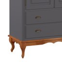 Ver imagem 4 de Guarda Roupa Madeira 2 Portas 60818 Hannover Linz Móveis - Cinza/imbuia