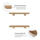 Ver imagem 7 de Kit 2 Prateleiras 30cm com Suporte Organização Livros Decoração Elan Marrom