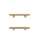 Ver imagem 2 de Kit 2 Prateleiras 30cm com Suporte Organização Livros Decoração Elan Marrom