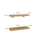 Ver imagem 4 de Kit 2 Prateleiras 30cm com Suporte Organização Livros Decoração Elan Marrom