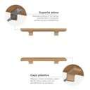 Ver mais imagens de Kit de Prateleiras Elan 300x100x15 com Suporte Organização Decoração