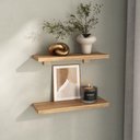 Ver imagem 1 de Kit de Prateleiras Elan 300x100x15 com Suporte Organização Decoração