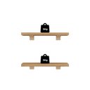 Ver imagem 6 de Kit 2 Prateleiras 30cm com Suporte Organização Livros Decoração Elan Marrom