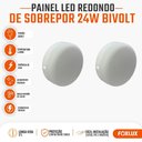 Ver imagem 4 de Painel LED Redondo Sobrepor Iluminação Uniforme Acabamento Moderno Branco Neutro Foxlux Kit 2