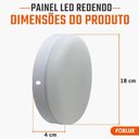 Ver imagem 5 de Painel LED Redondo Sobrepor Iluminação Uniforme Acabamento Moderno Branco Neutro Foxlux Kit 2
