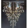 Lindo Lustre Moderno, Com Base de Inox 30x30cm, Cristais Legítimos Com Altura de 55cm Para Sala - 2