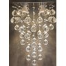 Lindo Lustre Moderno, Com Base de Inox 30x30cm, Cristais Legítimos Com Altura de 55cm Para Sala - 1