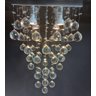 Lindo Lustre Moderno, Com Base de Inox 30x30cm, Cristais Legítimos Com Altura de 55cm Para Sala - 5