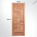 Ver imagem 2 de Folha de Porta Maciça em Eucalipto Acabamento Natural 210x82cm PM97 Cruzeiro Portas Nude