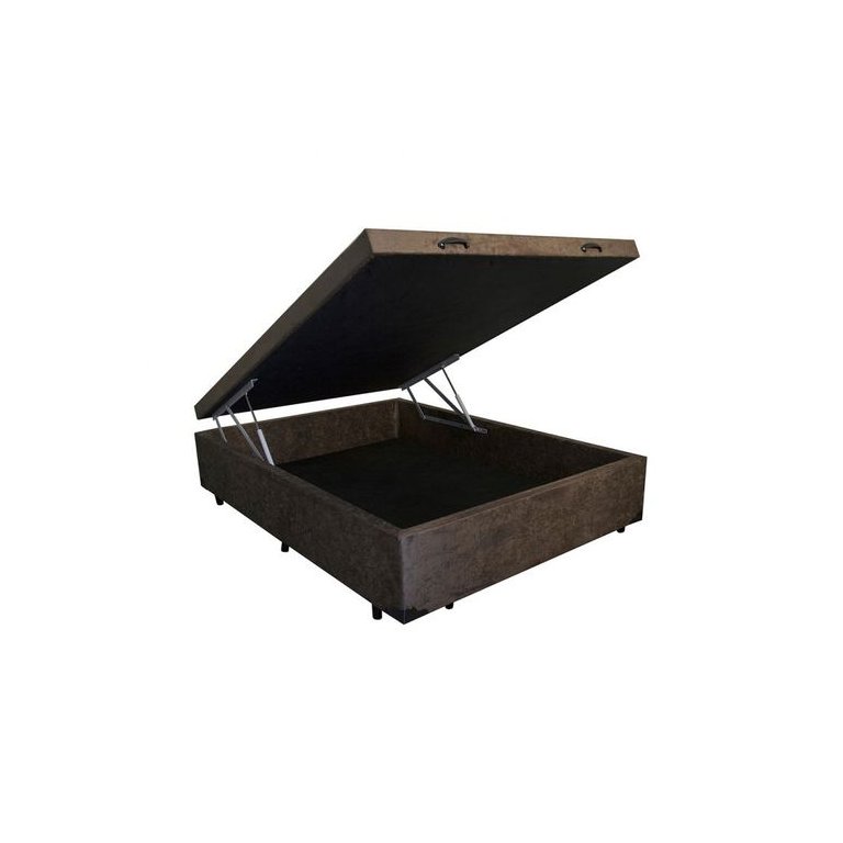 Cama Box Baú Casal 138 - Bello Box- Suede Marrom Cama Box Baú Casal 138 - Bello Box- Suede Marrom