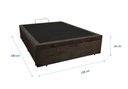 Ver imagem 3 de Cama Box Baú Casal 138 - Suede Marrom