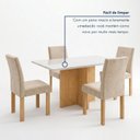Ver mais imagens de Conjunto de Mesa de Jantar 4 Lugares Retangular 120x80cm Vidro e MDF Cinamomo